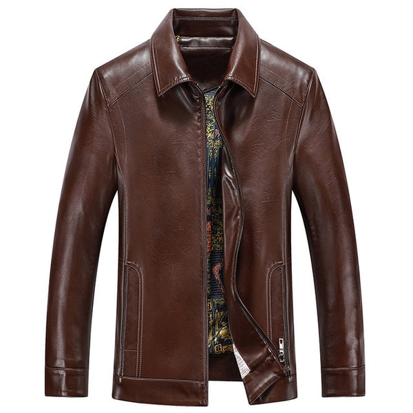 QUANBO 2019 New Autumn Winter Mens Parka Real Fur Coat Men Sheepskin Real Leather jacket Business Casual Bomber Leather Jacket