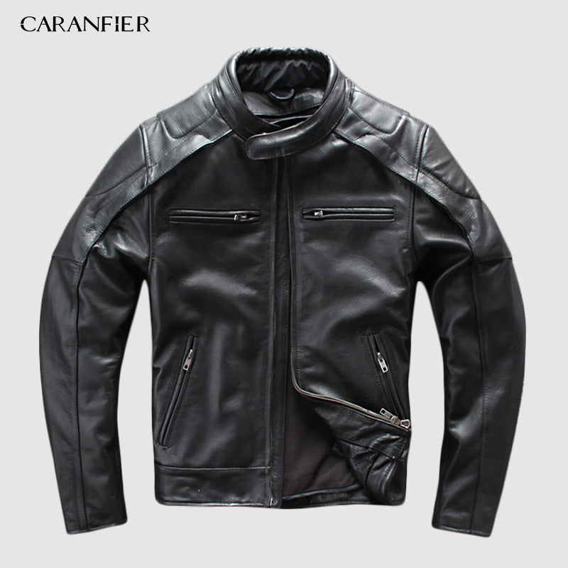 CARANFIER Genuine Leather Jacket Mens Brand Motorcycle Multifunction Jacket Men Liner Detachable Jackets 4XL DHL Free Shipping