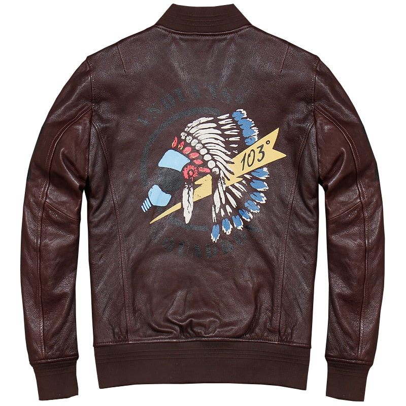 Mens Genuine Leather Jackets Coats Harley Jacket Motorcycle Men 100% Real Sheepskin Punk Hip Hop Indian Brown Black Outerwear