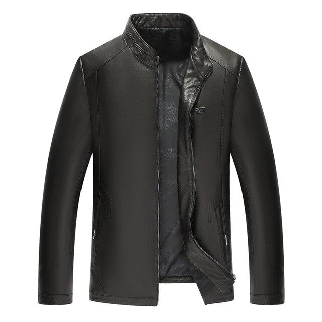 Winter Mens Genuine Leather Jackets Brand Real 100% Sheepskin Coat Jaqueta Couro Male Genuine Leather Jacket for Men