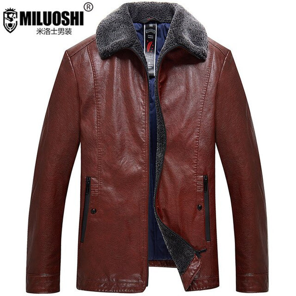 plus size 8XL Down Jackets Male Winter Cold-proof Loose Imitate Skin Leather Enlarge Code Business Affairs Skin Down Jackets