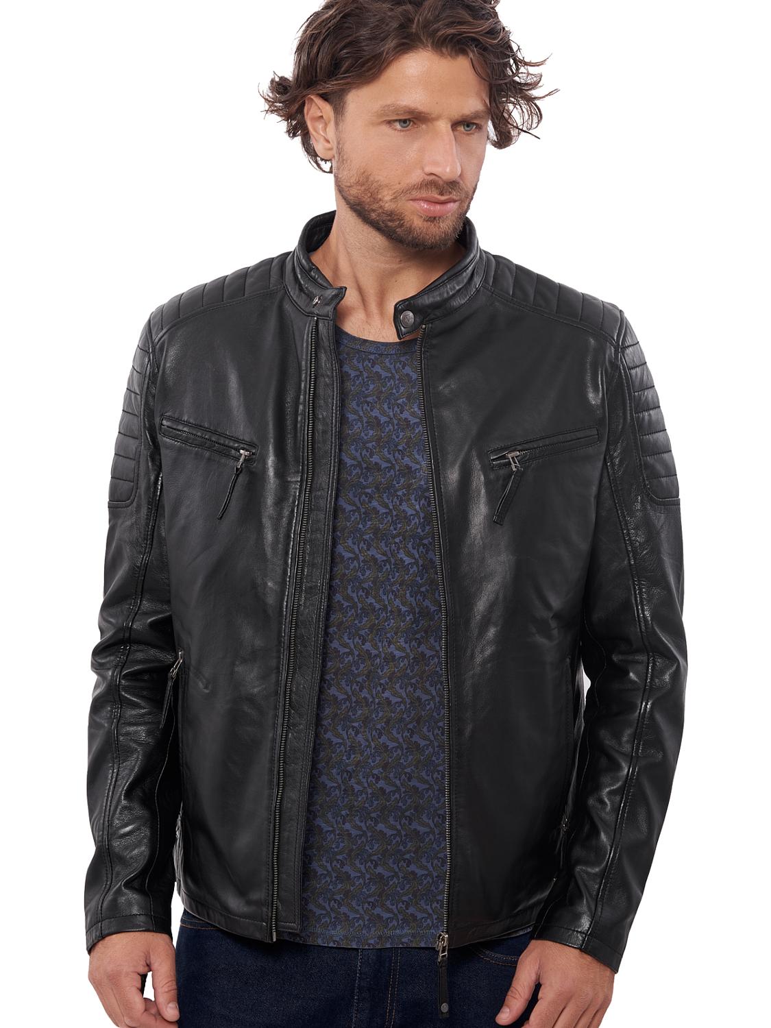 VAINAS European Brand Mens Premium Buffalo Leather jacket for men Winter Real leather Motorcycle jackets Biker jackets Delta