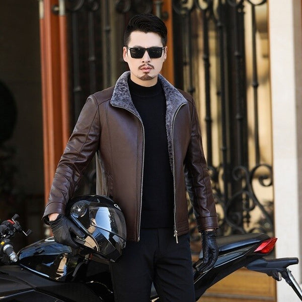 2019 new plus size 8XL 7XL 6XL Russian Style Winter Mens Fur Coats Thick Mens Overcoat Streetwear Mens wool Fur Leather Jackets