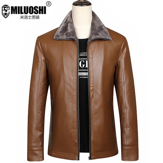 New big size 8XL7XL 6XL 5XL 4XL 2018 Winter thick Men Leather clothing jacket Business casual Velvet bigger sizes coat Keep warm