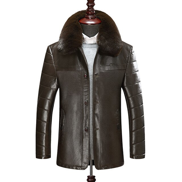 2019 new plus size 10XL 9XL 8XL genuine leather coat for men Cotton liner sheepskin leather jacket winter jackets for men