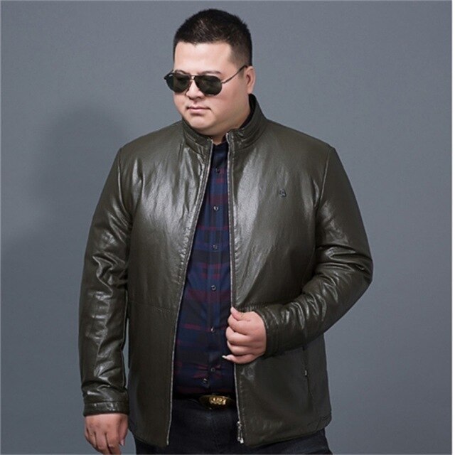 big size 8XL Men Leather Jacket Genuine Real Sheep Goat skin Brand Black Male Bomber Motorcycle Biker Man's Coat Autumn Spring