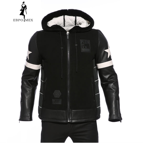 Winter Trend boy fur coat men Fashion new young style duck down jacket men High-end men's clothing Sheepskin coat Super star