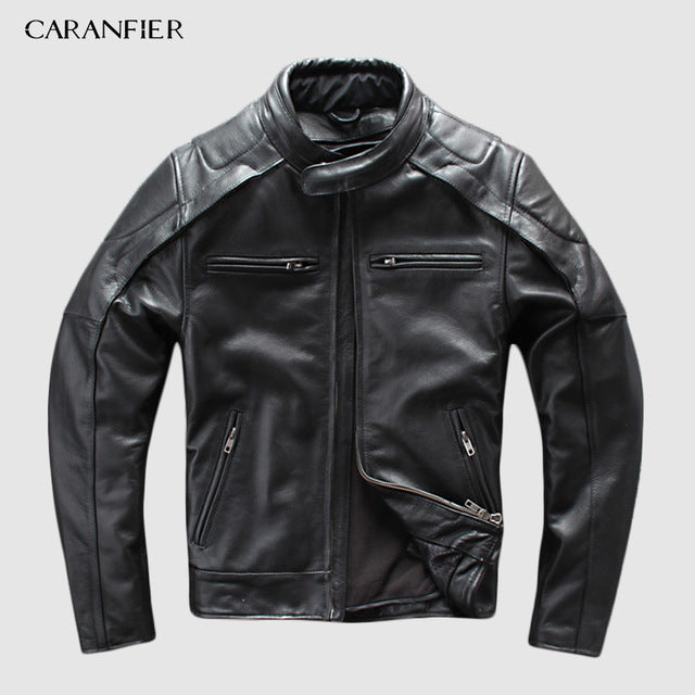 CARANFIER Genuine Leather Jacket Mens Brand Motorcycle Multifunction Jacket Men Liner Detachable Jackets 4XL DHL Free Shipping