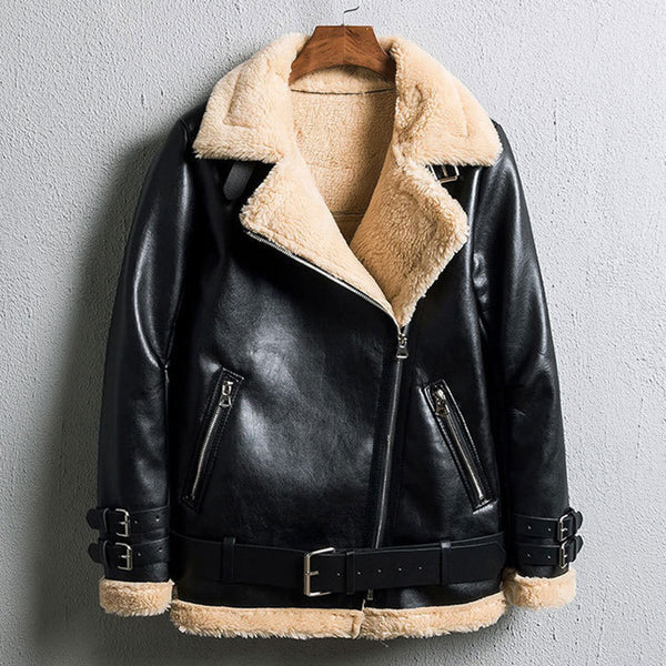 Women's Jacket Bomber Jackets 2019 Casual Solid Outerwear Female Fashion Thick Coats Women Leather Jacket Winter Warm Overcoats