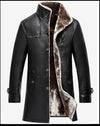 2019 Mens Sheep Leather Jacket Coat Parka Real Fur Mens Clothing Long Plush Thick Over Winter Sheepskin Large Size Jackets Men