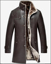 2019 Mens Sheep Leather Jacket Coat Parka Real Fur Mens Clothing Long Plush Thick Over Winter Sheepskin Large Size Jackets Men