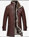 2019 Mens Sheep Leather Jacket Coat Parka Real Fur Mens Clothing Long Plush Thick Over Winter Sheepskin Large Size Jackets Men