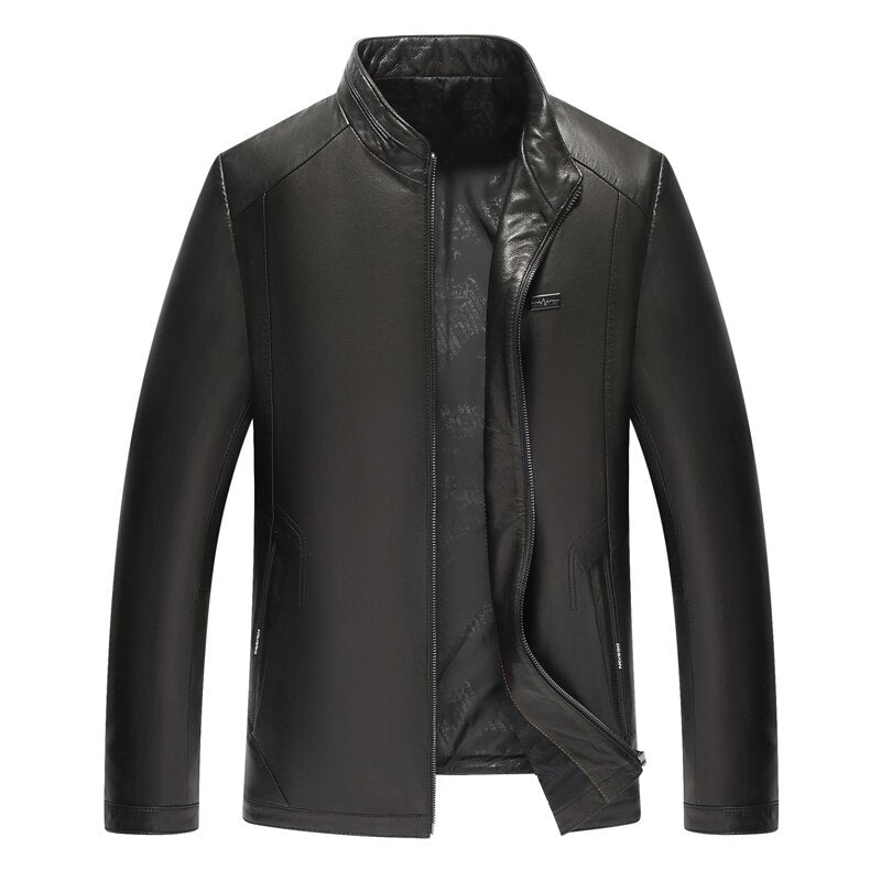 Winter Mens Genuine Leather Jackets Brand Real 100% Sheepskin Coat Jaqueta Couro Male Genuine Leather Jacket for Men