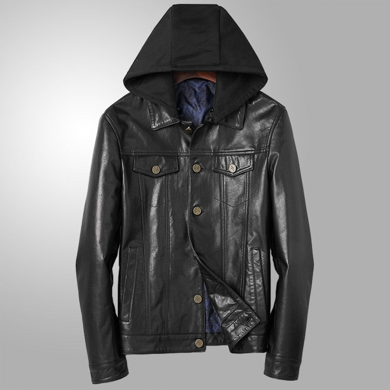 Man Locomotive Self-cultivation Flower Lining Can Shirk Responsibility Hats Fund Leisure Time Sheep Leather Jacket Loose Coat