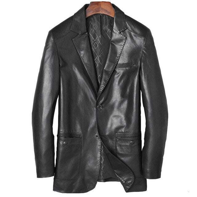 Leather Clothing Man Head Layer Sheep Skin Suit Thin Section Youth Leisure Time Man's Suit Jacket Single Fund Loose Coat