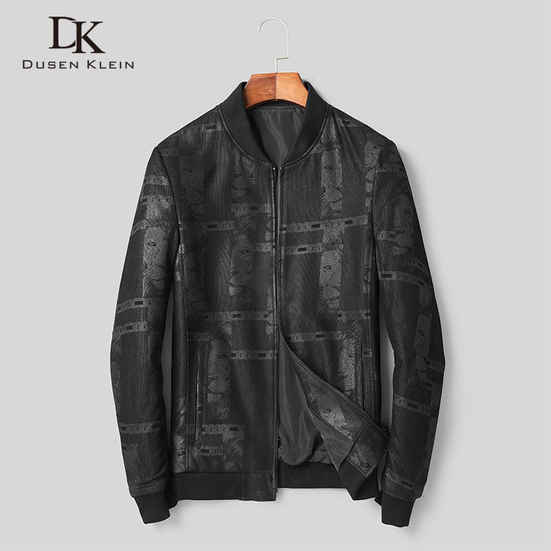 Men Genuine Leather Jacket Real Sheepskin Jackets Casual Short Black Pockets 2019 Autumn New Coat for Man D1803