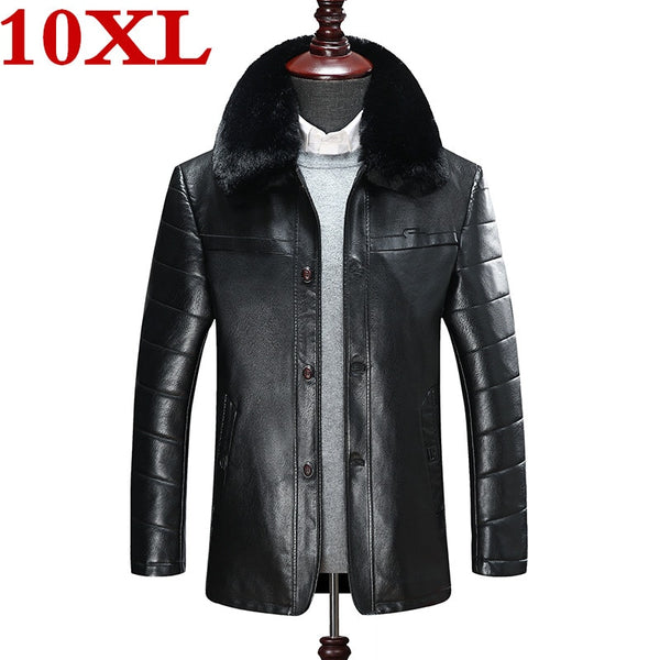 2019 new plus size 10XL 9XL  8XL genuine leather coat for men Cotton liner sheepskin leather jacket winter jackets for men