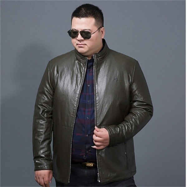 big size 8XL Men Leather Jacket Genuine Real Sheep Goat skin Brand Black Male Bomber Motorcycle Biker Man's Coat Autumn Spring