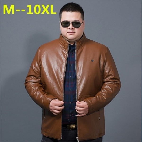big size 8XL Men Leather Jacket Genuine Real Sheep Goat skin Brand Black Male Bomber Motorcycle Biker Man's Coat Autumn Spring
