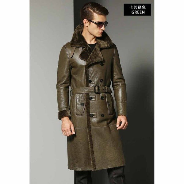 2019 Men's Sheepskin Coat Genuine Leather Male Formal Casual Winter Long Thick Jacket Sheepskin Shearling Men Fur Outwear 5XL