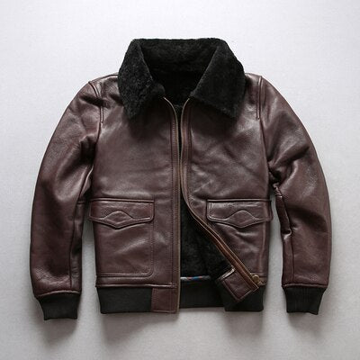 8013 european size super quality warm genuine sheep leather jacket mens big size shearling bomber military fur G1 jacket