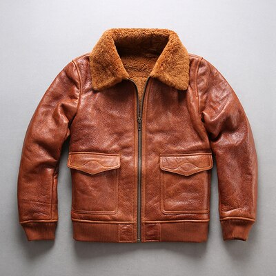 8013 european size super quality warm genuine sheep leather jacket mens big size shearling bomber military fur G1 jacket