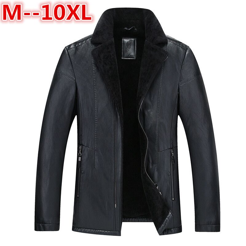 10XL 8XL Winter men genuine leather coats pigskin pilot jacket faux lamb wool motorcycle jackets manteau homme veste cuir homme