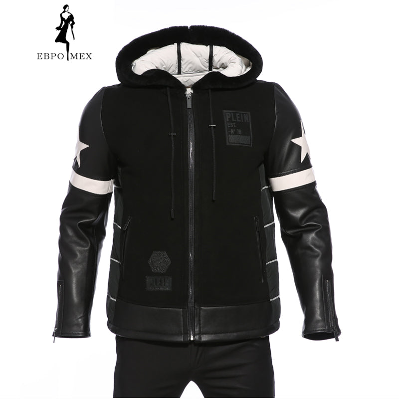 Winter Trend boy fur coat men Fashion new young style duck down jacket men High-end men's clothing Sheepskin coat Super star